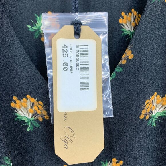 Maison Olga Womens Large Romper Dark Moody Cottage Fairy Whimsigoth Floral NEW - Picture 4 of 7